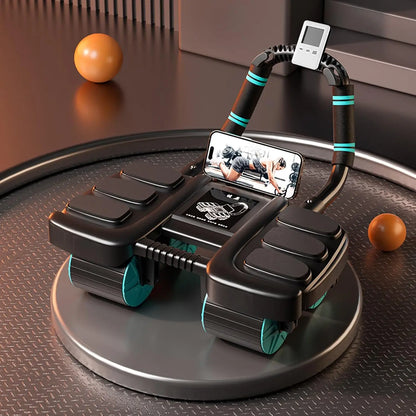 Ab Wheel Roller with Elbow Support Automatic Rebound