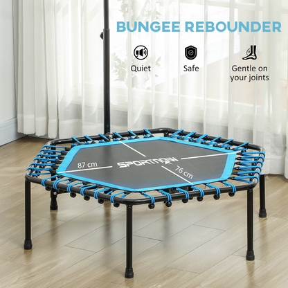 SPORTNOW 45" Fitness Trampoline with Adjustable Handle, LED Lights