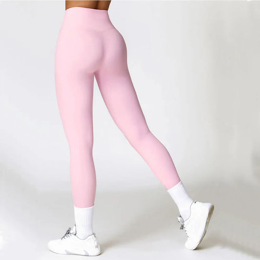 Nylon Gym Workout Yoga Pants Women Leggings For Fitness High Waist Long Pants Women Running Hip Push Up Tights Women Clothing