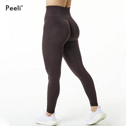 Peeli Scrunch Butt Gym Leggings Seamless Amplify