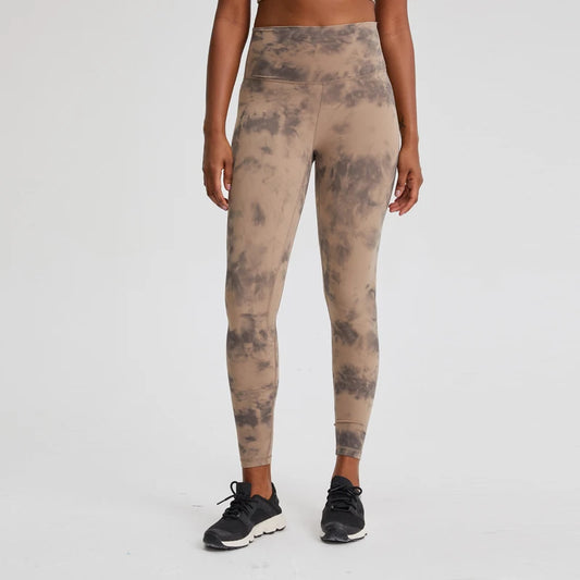 7/8 Exploring Tie Dye Women's Yoga Pants Naked Feel High Waisted