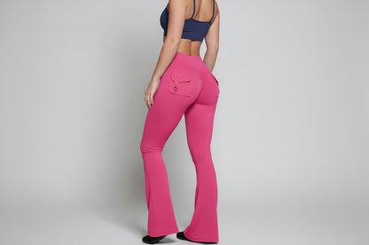 Person wearing a blue athletic outfit on a plain background