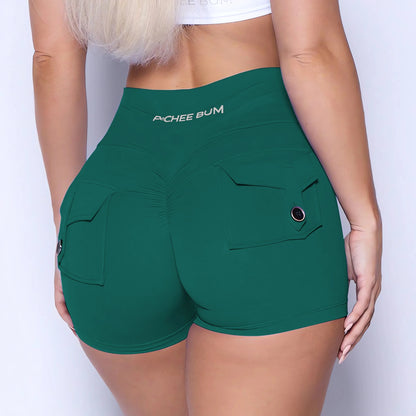 Women’s High Waist Scrunch Pocket Shorts