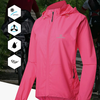 Women Windproof Waterproof Reflective Cycling Jacket