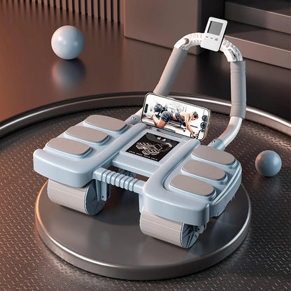 Ab Wheel Roller with Elbow Support Automatic Rebound