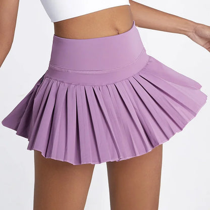 Quick Dry Sports Skirt Fitness Shorts High Waist Running Skort