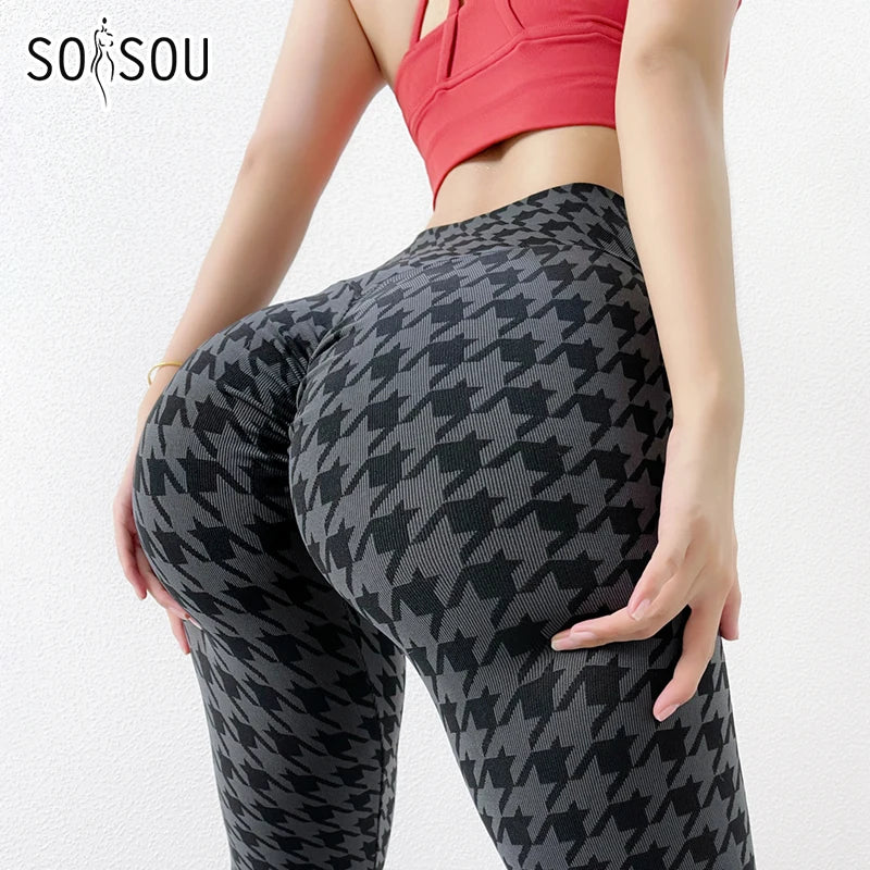 SOISOU New Yoga Leggings Tights Women Seamless Fitness Sport Leggings