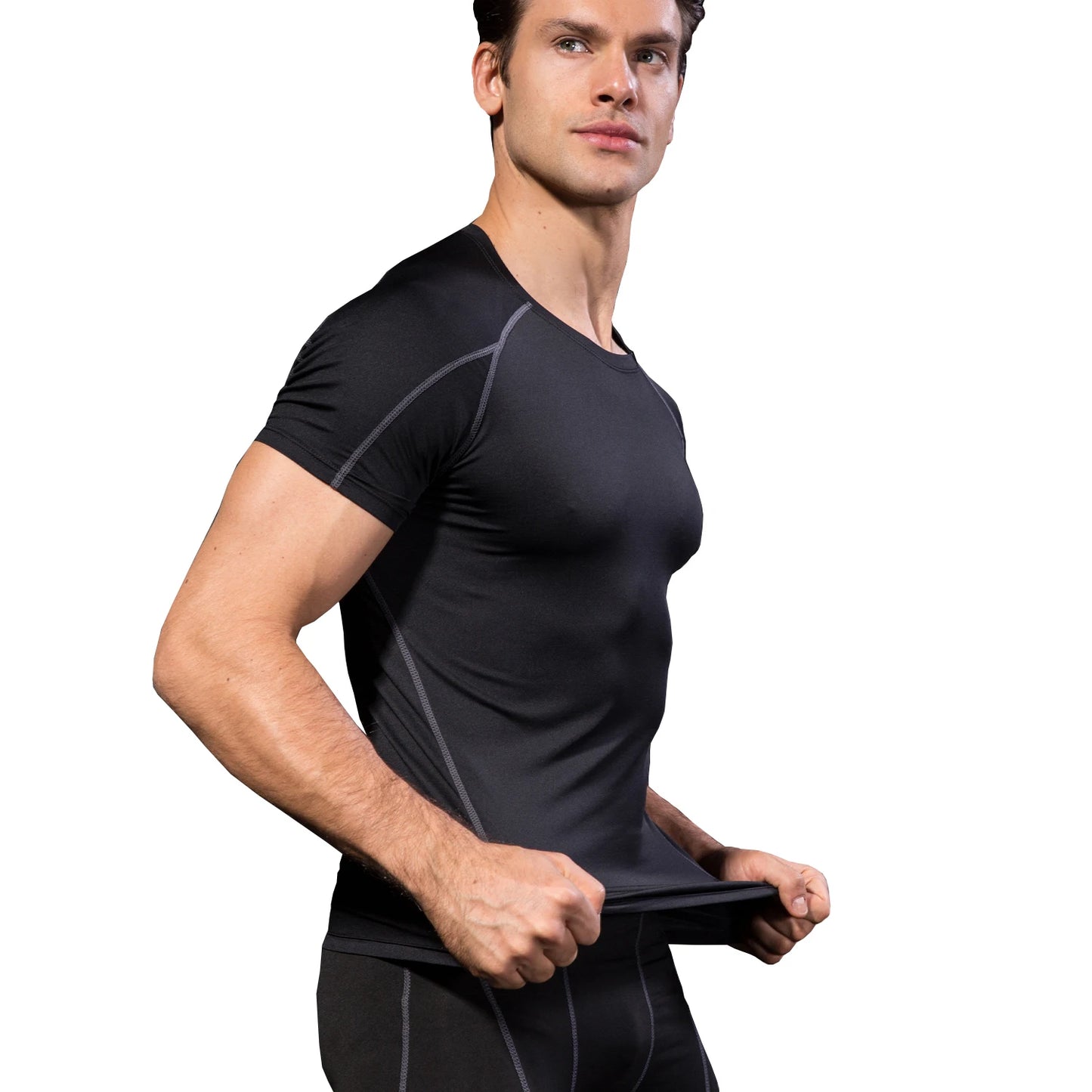 Gym Workout Short Sleeve T-shirt For Men Compression Clothing