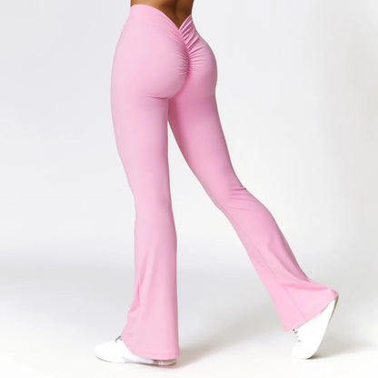 Women Flare Seamless Leggings High Waist