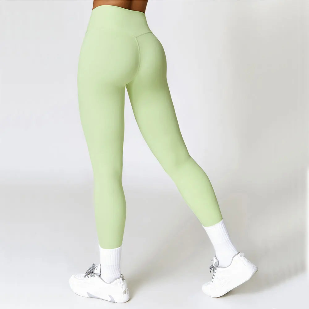 Nylon Gym Workout Yoga Pants Women Leggings For Fitness High Waist Long Pants Women Running Hip Push Up Tights Women Clothing