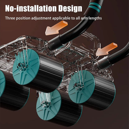 Ab Wheel Roller with Elbow Support Automatic Rebound