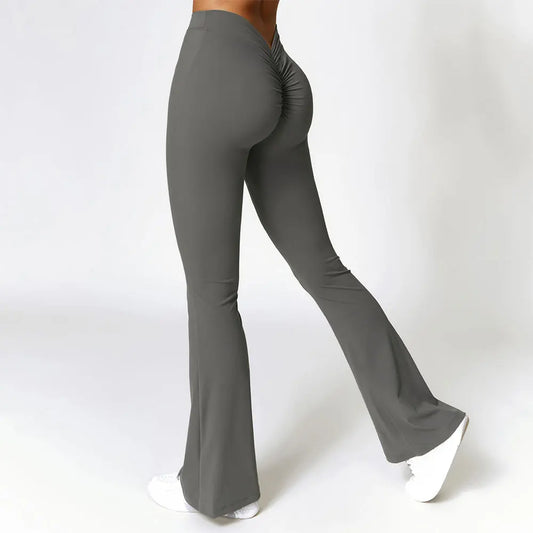 Women Flare Seamless Leggings High Waist