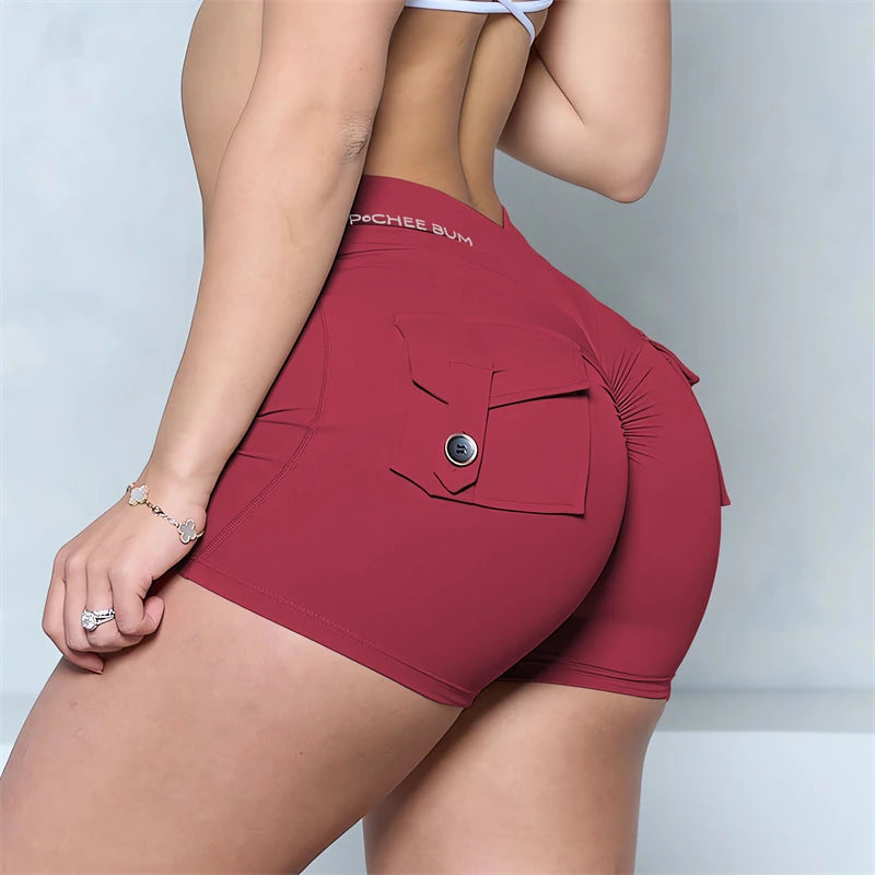 GymBum Women’s V-Back Pocket Shorts