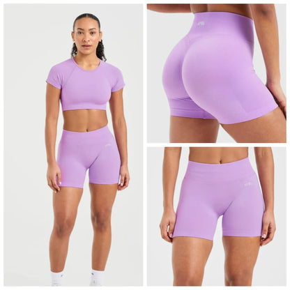 Summer Spice Yoga Shorts – High Quality Hip-Lift Fitness & Pilates Shorts