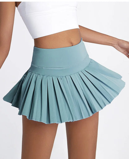 Quick Dry Sports Skirt Fitness Shorts High Waist Running Skort