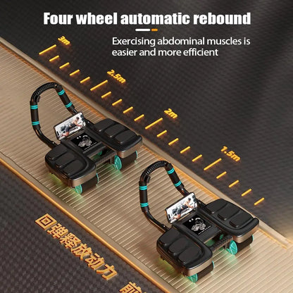 Ab Wheel Roller with Elbow Support Automatic Rebound