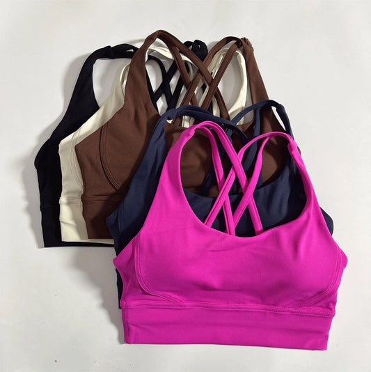 Women's Soft Cross-Back Padded Sports Bra