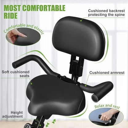 WellShow 4-in-1 Magnetic Folding Exercise Bike