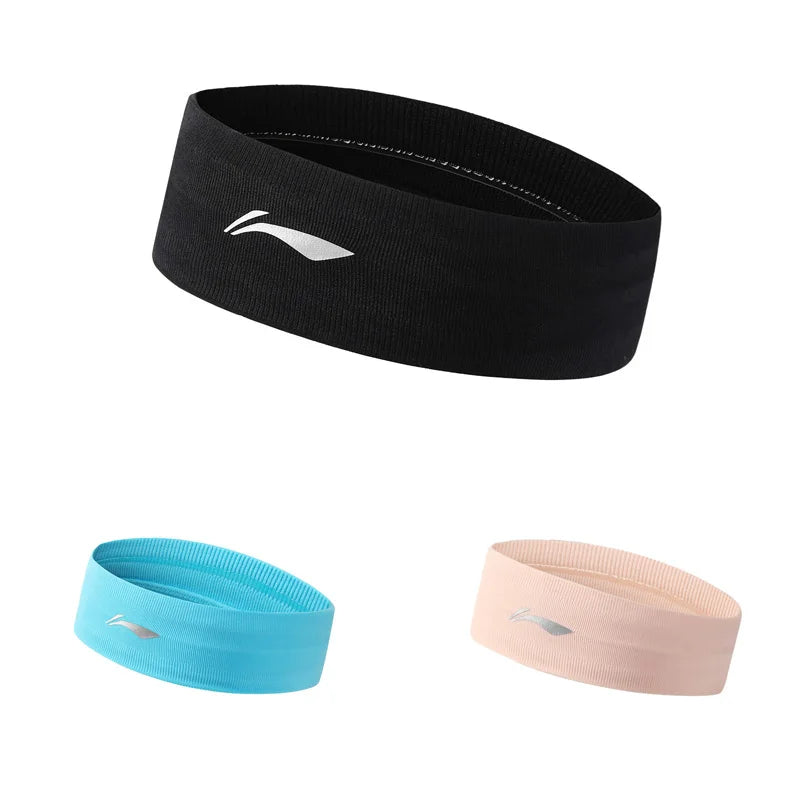 (2pcs) Li-Ning Men Women Sports Headband for Basketball Running Training LiNing Moisture-wicking Reflective