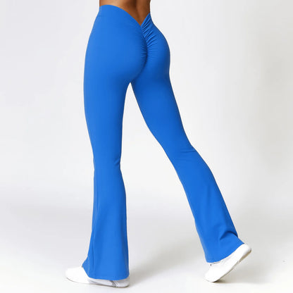 Women Flare Seamless Leggings High Waist