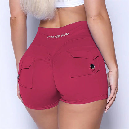 Women’s High Waist Scrunch Pocket Shorts