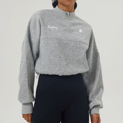 Buffbunny Women's Sweatshirt Half Zip Long Sleeve