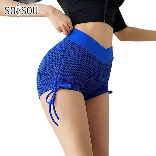 SOISOU Fitness Women Shorts High Waist Workout Shorts