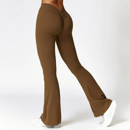 Women Flare Seamless Leggings High Waist