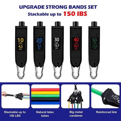Resistance Band Workout Kit (11-Piece Set).