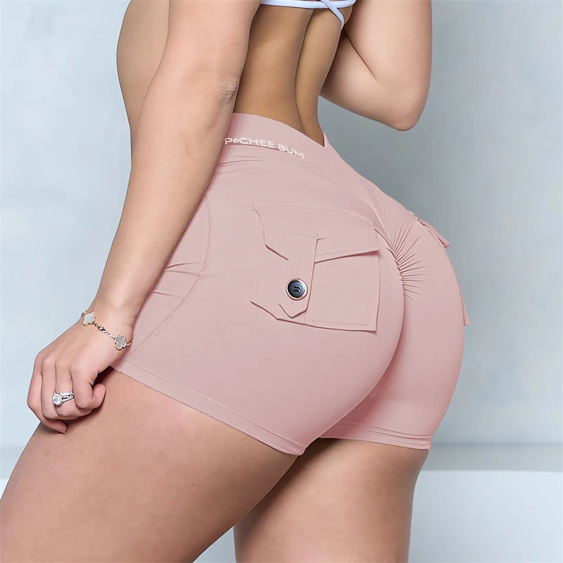 GymBum Women’s V-Back Pocket Shorts