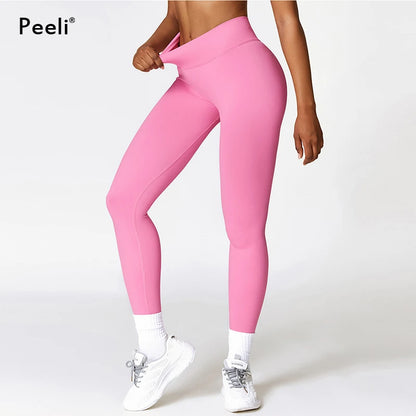 High Waist Yoga Pants Women Scrunch Gym Leggings