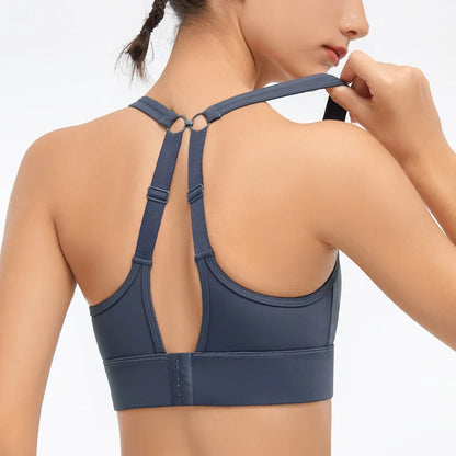 SOISOU Sport Bra Breathable Yoga Underwear No Steel Ring Gym Top Women's Bras Fitness Running Vest Type Women Sports Top