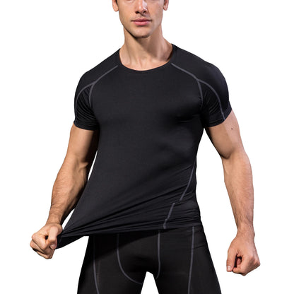 Gym Workout Short Sleeve T-shirt For Men Compression Clothing