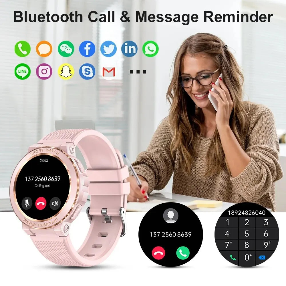 MEVADEN Sport Smart Watch Women Bluetooth Call Smartwatch IP68 Waterproof Fitness Tracker Health Monitoring for IOS Android MK60