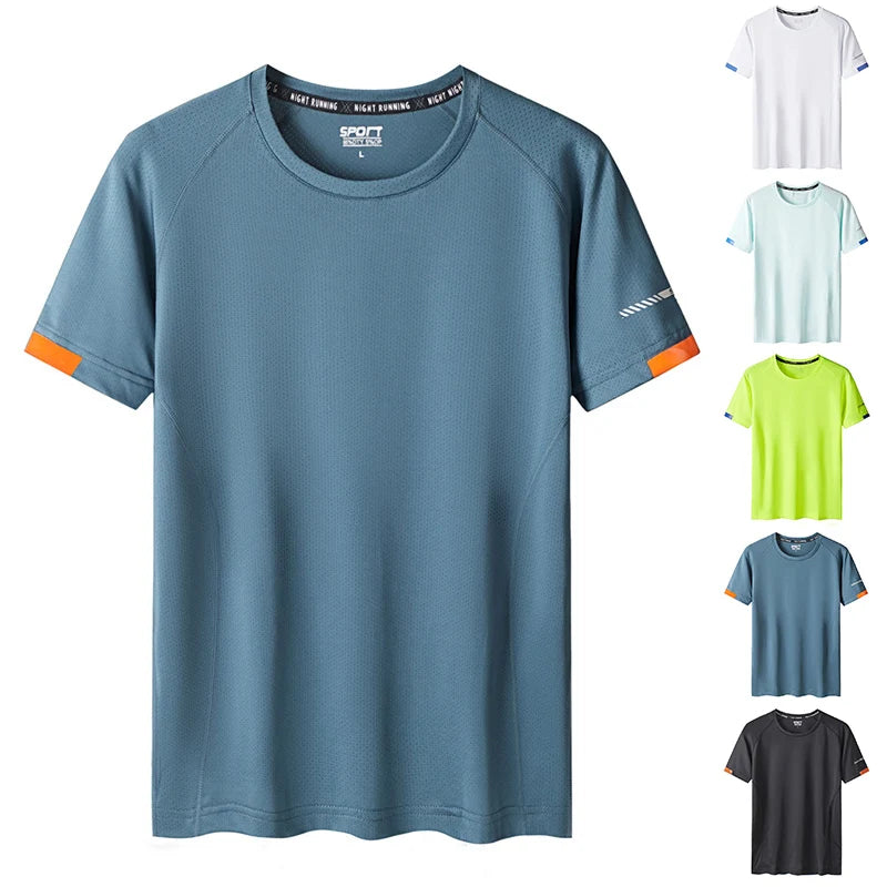 Quick Dry Men's Running T-Shirt - Fitness Gym Training & Breathable Sports Top