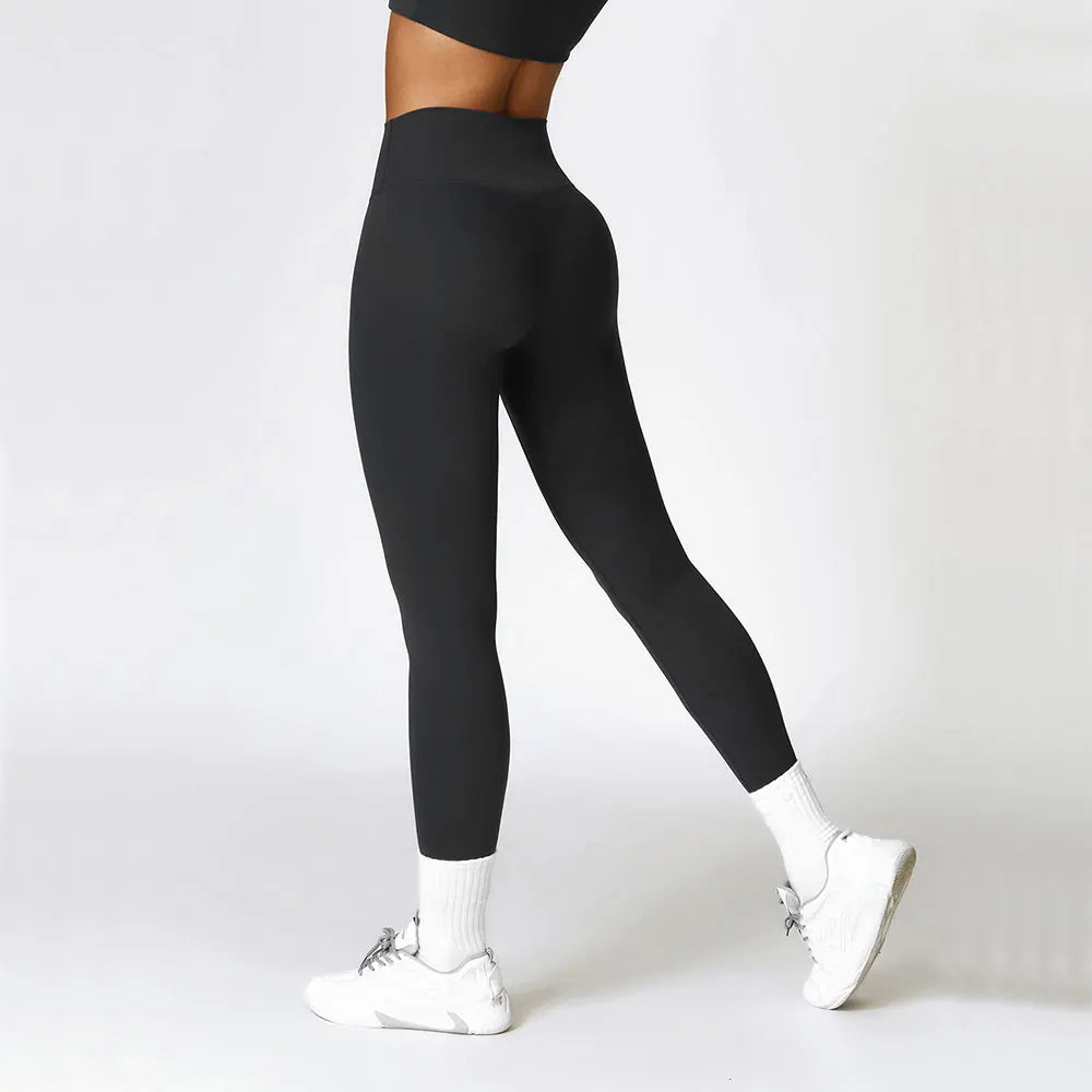 Nylon Gym Workout Yoga Pants Women Leggings For Fitness High Waist Long Pants Women Running Hip Push Up Tights Women Clothing