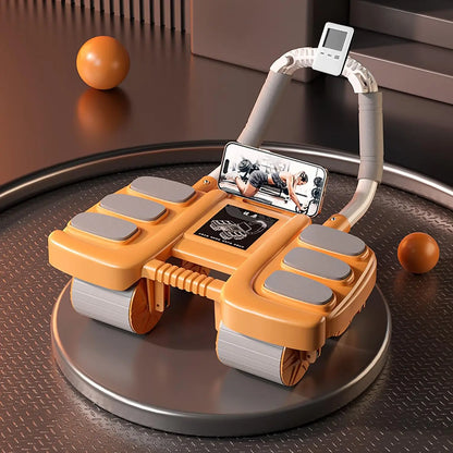 Ab Wheel Roller with Elbow Support Automatic Rebound