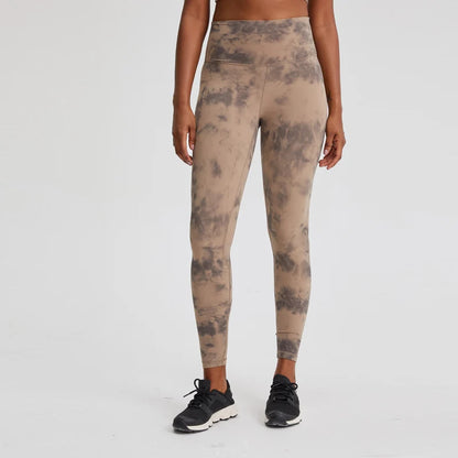 7/8 Exploring Tie Dye Women's Yoga Pants Naked Feel High Waisted