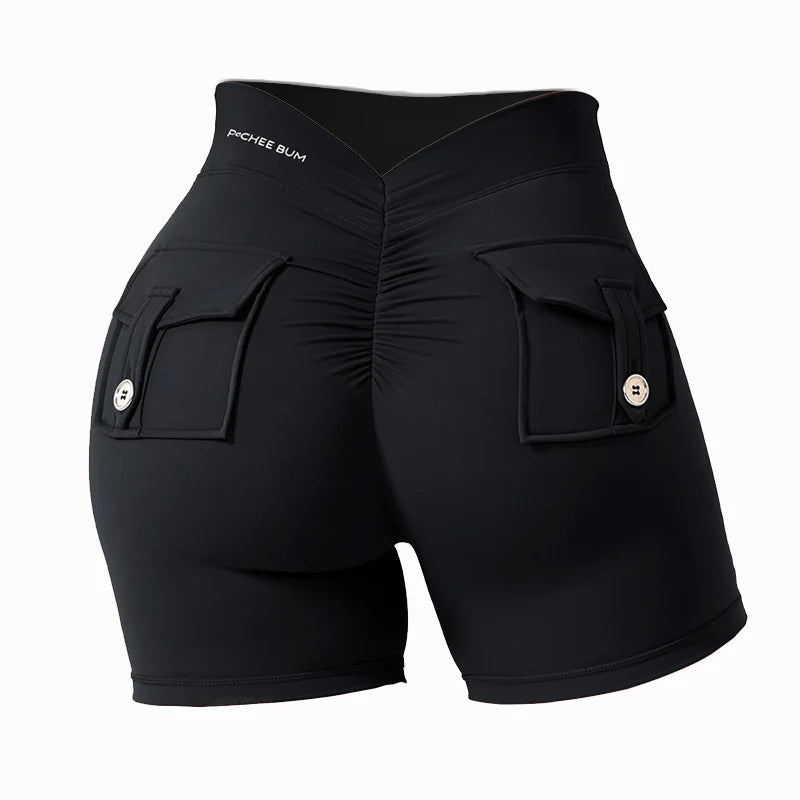 GymBum Women’s V-Back Pocket Shorts