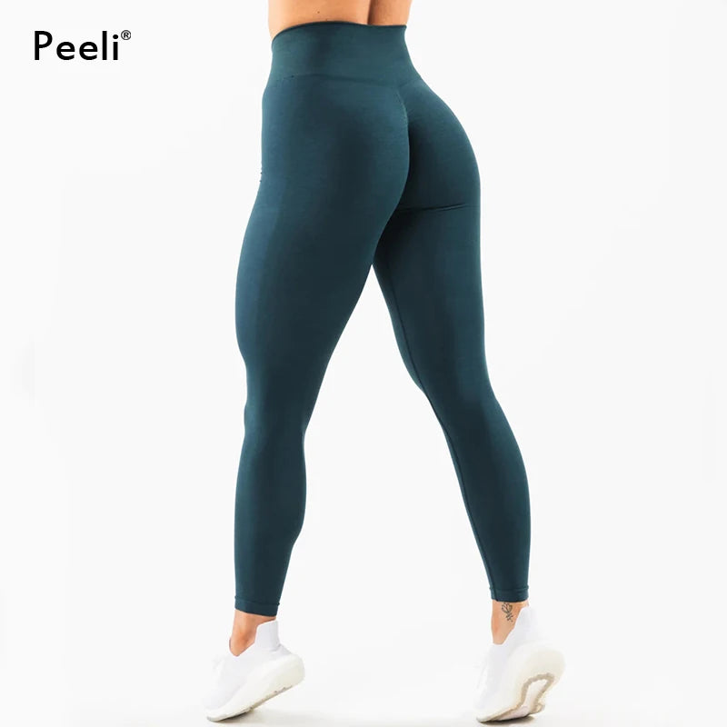 Peeli Scrunch Butt Gym Leggings Seamless Amplify