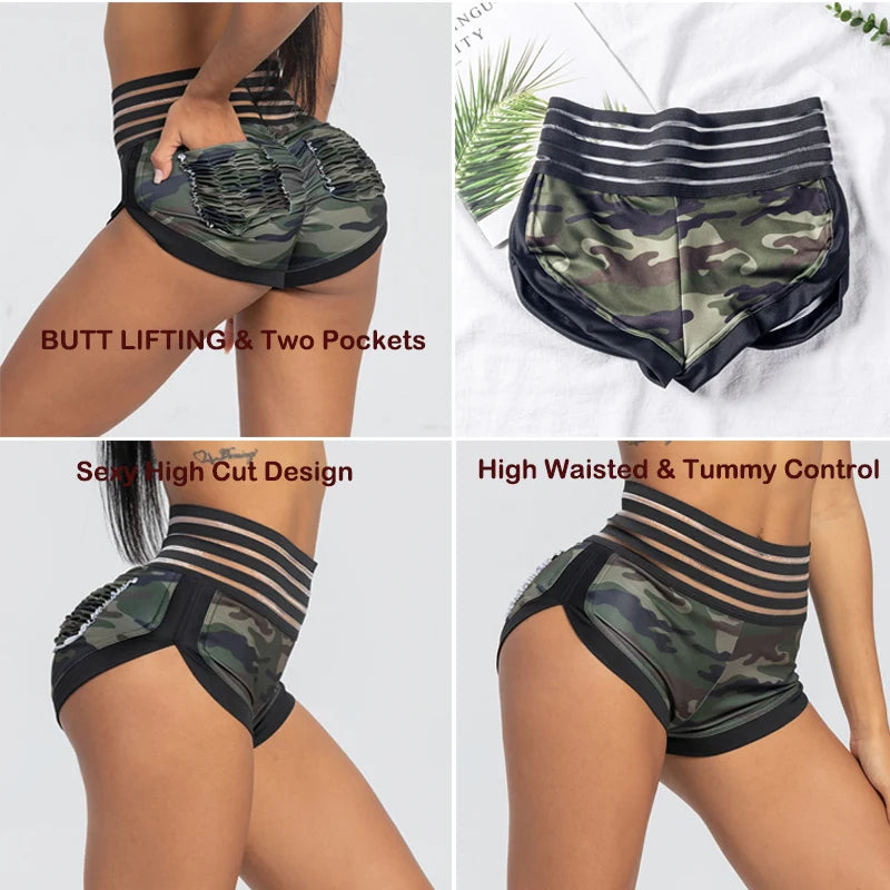 Women's Booty Yoga Shorts - High Waist Butt Lift