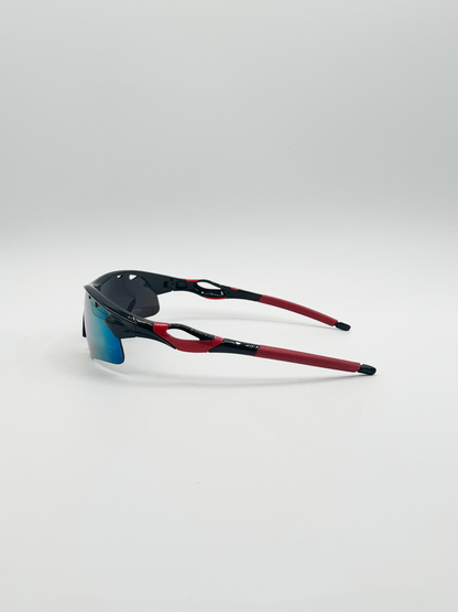Outdoor Sports Racer Sunglasses with Hard Case