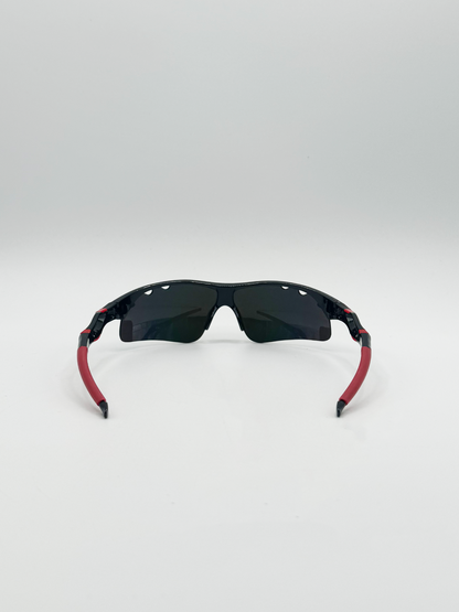 Outdoor Sports Racer Sunglasses with Hard Case
