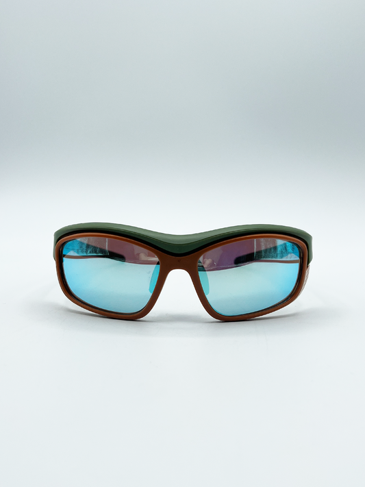 Outdoor Cycling Style Glasses in Multi with Hard Case