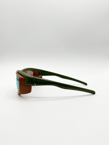 Outdoor Cycling Style Glasses in Multi with Hard Case