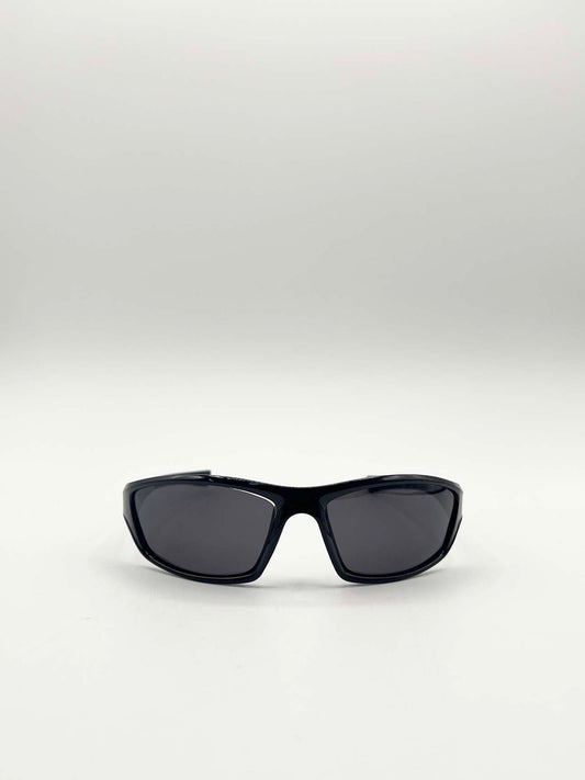 Outdoor Racer Sunglasses in Black Silver with Hard Case