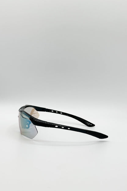 Outdoor Sports Racer Sunglasses In Muted Multi With Case