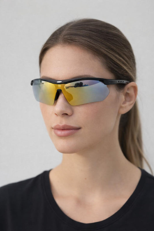 Outdoor Sports Racer Sunglasses In Muted Multi With Case