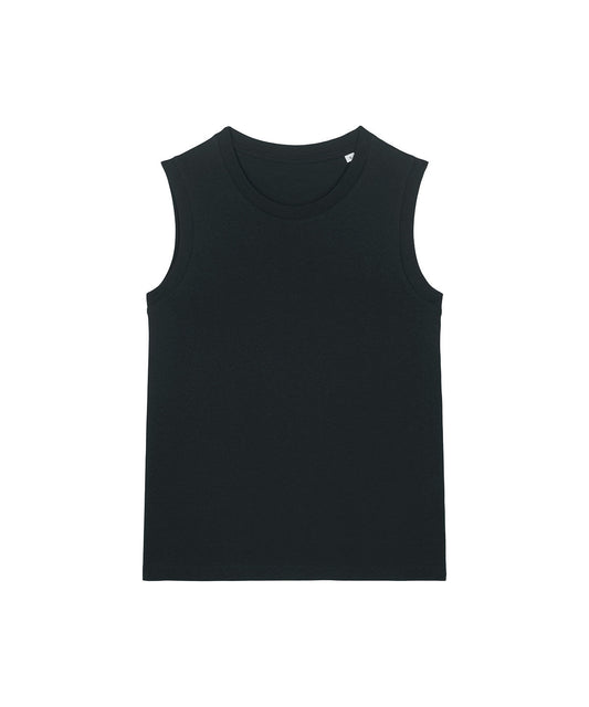Women's organic high-neck tank top, black