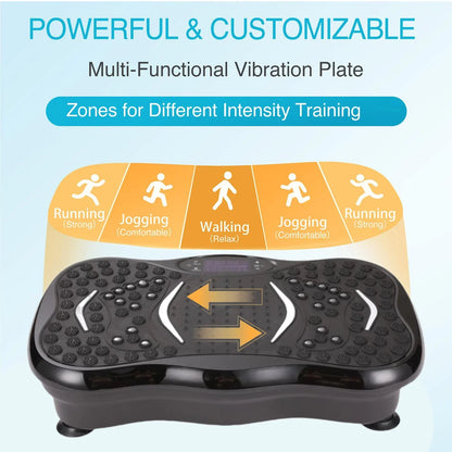 Vibrating Fat Shake,3D Vibration Plate Exercise Machine Power Fit Vibration Plate Crazy Fit Massage for Whole Body Slimming